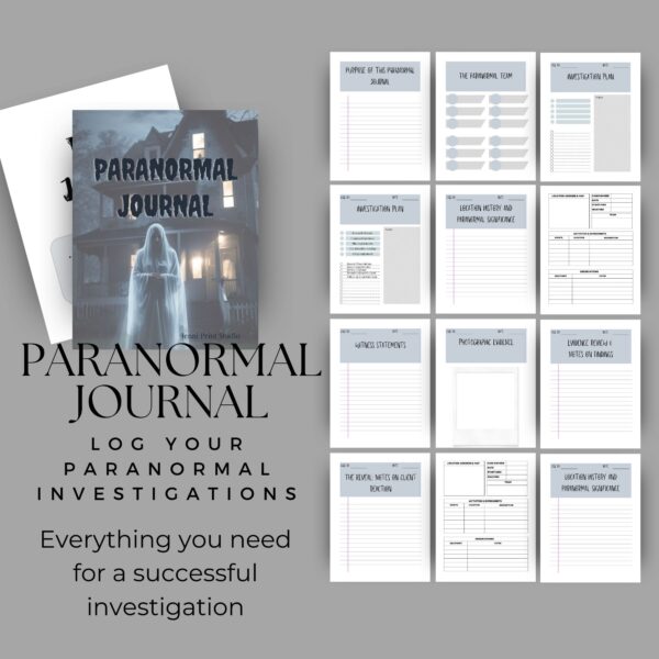 Paranormal Journal Investigation Log